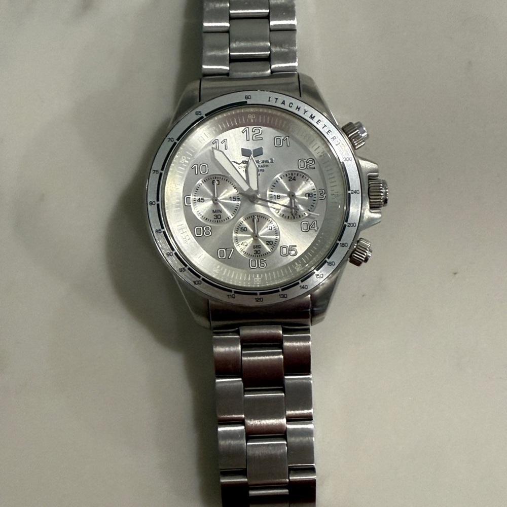 Vestal ZR2 Chronograph Watch - All Silver (Rare), used excellent condition
